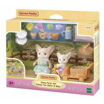 EPOCH Sylvanian Families zonnige picknickset - fennekvos zusje & baby