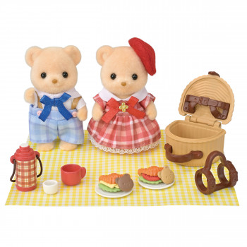 EPOCH Sylvanian Families Biscuit Bear broers en zussen picknickspel set