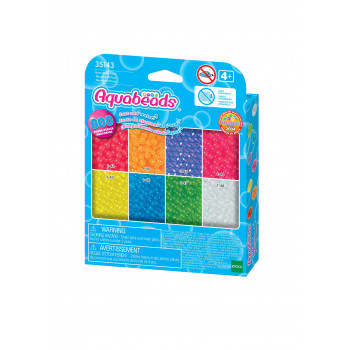 EPOCH Aquabeads Neon Beads navulpack - 600 vaste kralen in 8 neonkleuren, wateractief, compatibel met alle Aquabeads-sets