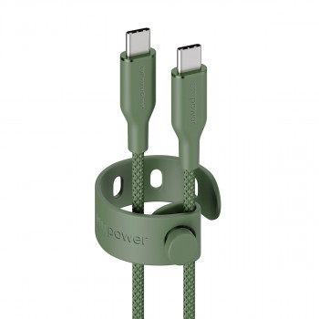 PanzerGlass Racing 60W USB-C naar USB-C kabel 1,2 m groen