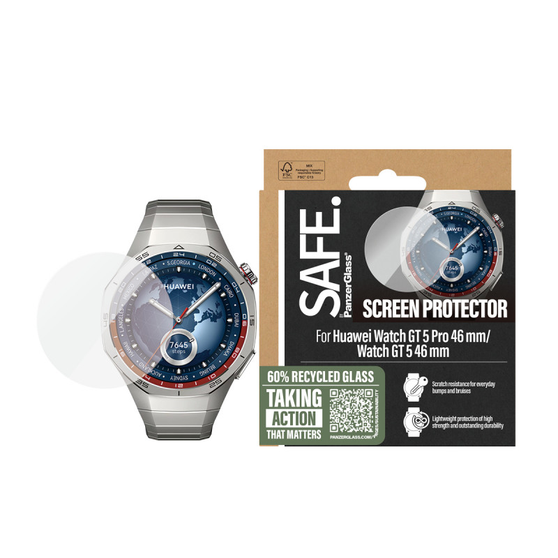 SAFE by PanzerGlass gehard glas schermbescherming voor Huawei Watch GT 46mm / Pro 46mm