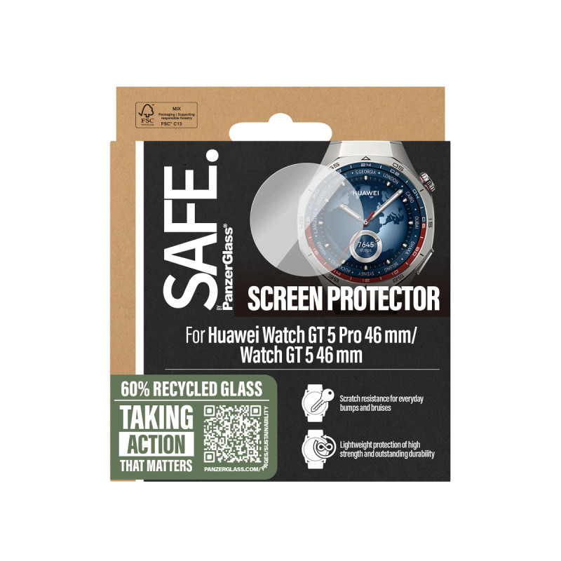SAFE by PanzerGlass gehard glas schermbescherming voor Huawei Watch GT 46mm / Pro 46mm