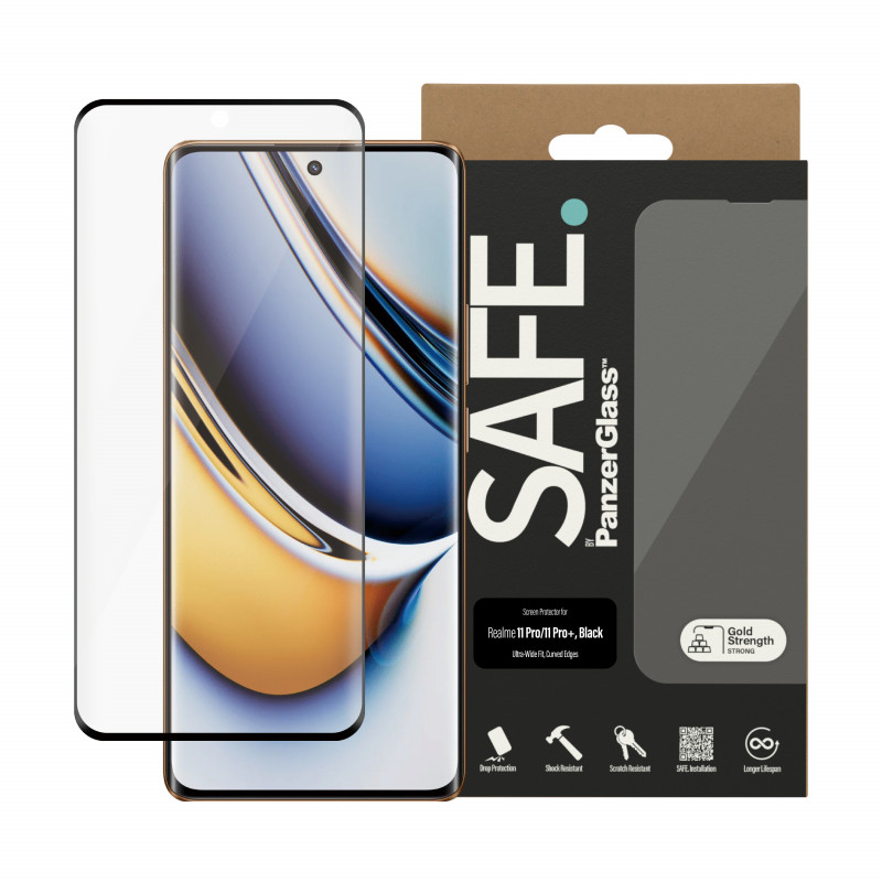 SAFE by PanzerGlass Realme 11 Pro / 11 Pro+ displayscherm Ultra-Wide Fit zwart