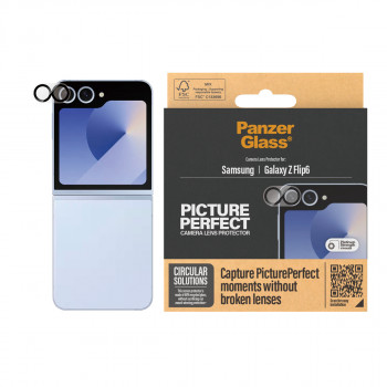 PanzerGlass PicturePerfect camera-lensbescherming voor Samsung Galaxy Z Flip6 (F741, F7374) - ultrahelder gehard glas, 9H-hardheid, kras- en stootvast, oleofobe coating, eenvoudige installatie