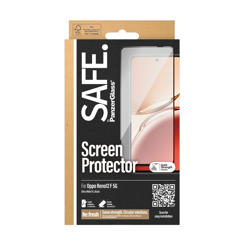 SAFE by PanzerGlass Oppo Reno12 F 5G displaybescherming Ultra-Wide Fit SAFE95996