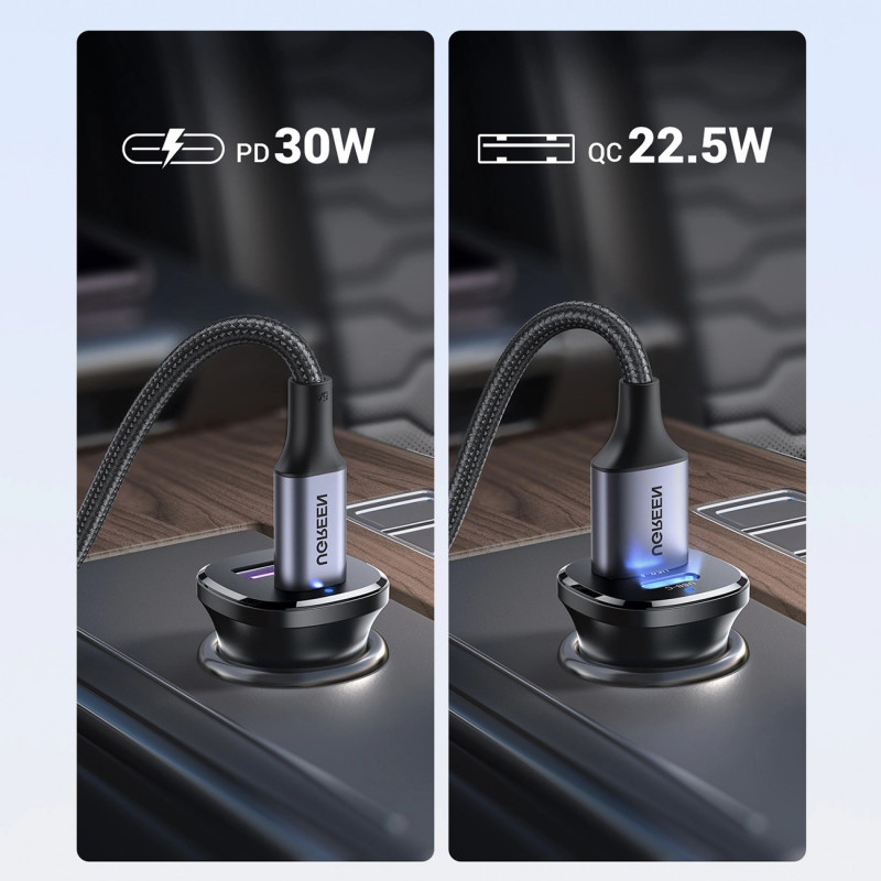 UGREEN EC305 30W USB-C + USB-A wandlader PD 3.0 PPS Quick Charge 3.0 zwart