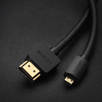 UGREEN HD127 Micro-HDMI-naar-HDMI-kabel 4K 3D 1m zwart