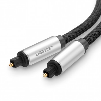 UGREEN Toslink audiokabel, gevlochten nylon, 3m zilver