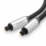 UGREEN Toslink audiokabel, gevlochten nylon, 3m zilver