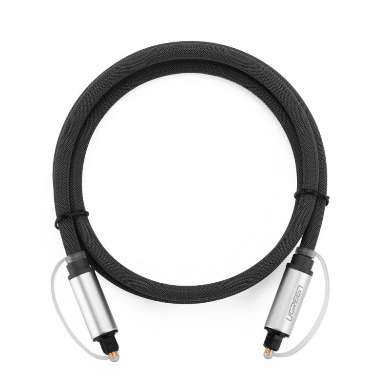 UGREEN Toslink audiokabel, gevlochten nylon, 3m zilver