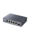 CUDY GS105ES1 5-poorts Gigabit light managed switch met 1 SFP, 4 RJ45, VLAN, QoS, desktop