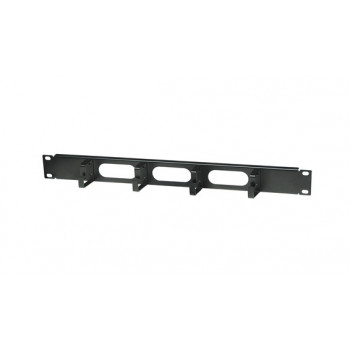 Intellinet 204279 19 inch 1U rack-kabelorganizer met 4 haken, 48 mm diepte, zwart