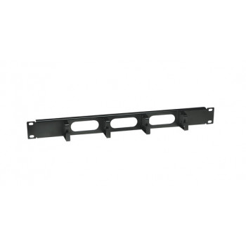 Intellinet 204279 19 inch 1U rack-kabelorganizer met 4 haken, 48 mm diepte, zwart