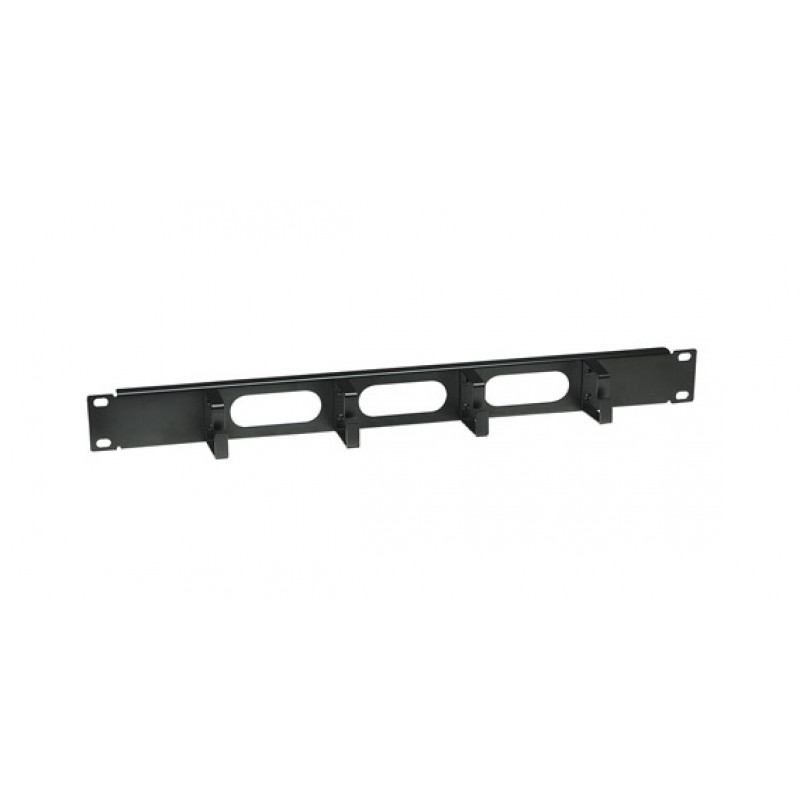 Intellinet 204279 19 inch 1U rack-kabelorganizer met 4 haken, 48 mm diepte, zwart