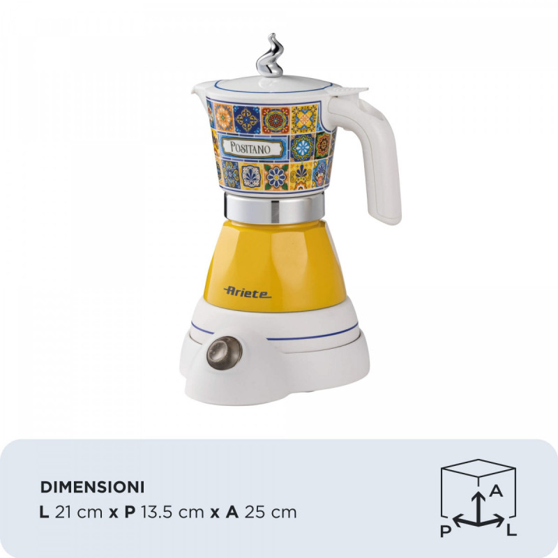 Ariete Moka Positano Electric elektrische mokkapot 1358PO, zwart