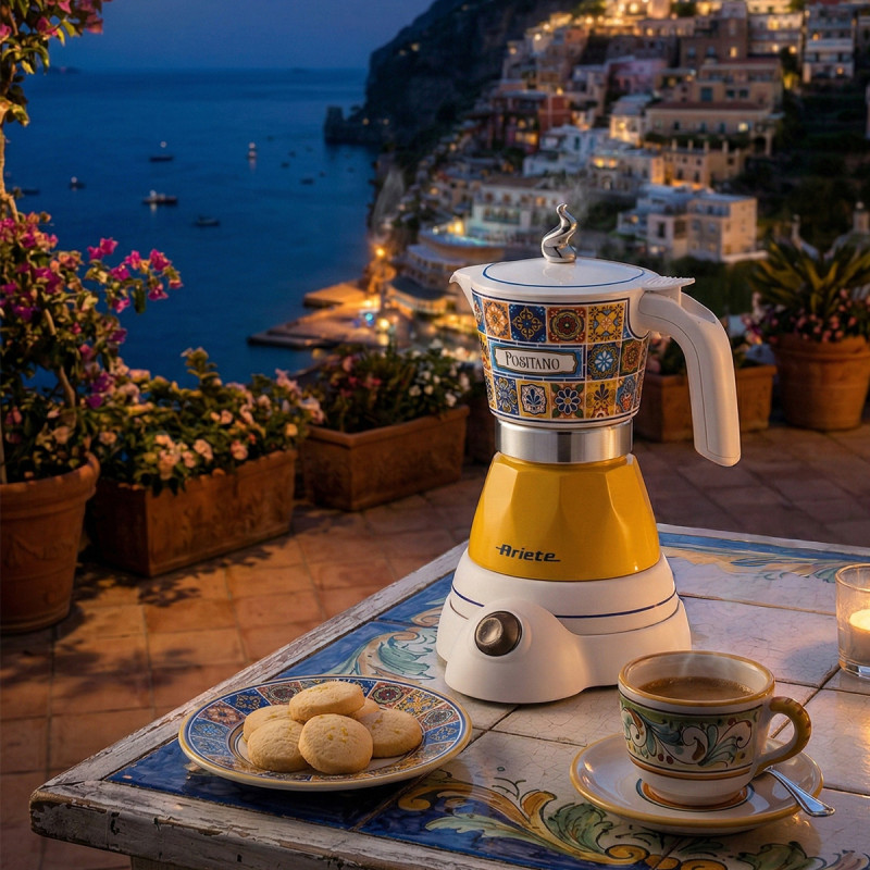Ariete Moka Positano Electric elektrische mokkapot 1358PO, zwart