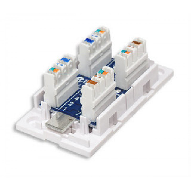 Intellinet 504904 Cat5e UTP keystone jack, 90-graden LSA-snijklemtechniek, wit