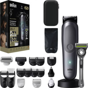 Braun AIO 9540 All-in-One Style Kit, nat en droog elektrisch scheerapparaat en trimmer, 60 min. looptijd, 7 opzetstukken, zwart