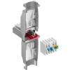 Techly 105889 gereedschapsloze RJ45 Cat6 STP modulaire stekker, 1G, afgeschermd, transparant