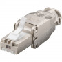 Techly 105872 RJ45 Cat6a 10G Gereedschapsloze modulaire stekker, STP