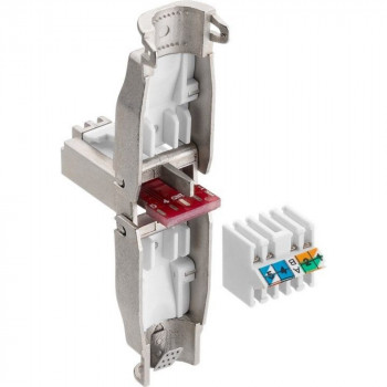Techly 105872 RJ45 Cat6a 10G Gereedschapsloze modulaire stekker, STP