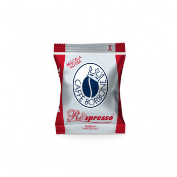 Caffè Borbone Respresso Miscela Rossa 100 capsules voor Nespresso OriginalLine, donkere branding, intensiteit 9/10, apart verpakt