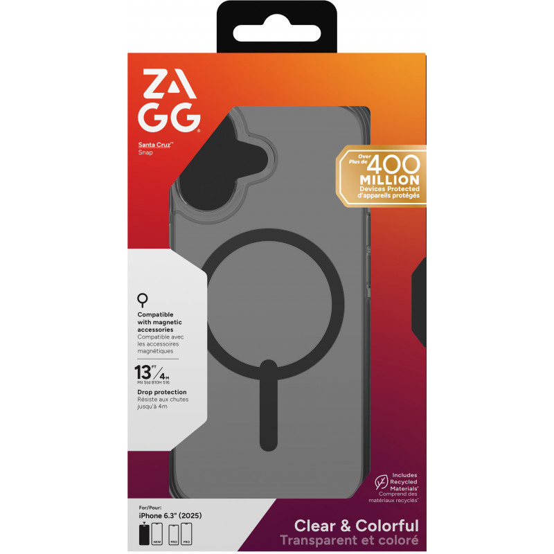 ZAGG Santa Cruz Snap hoesje voor iPhone 17 - middernachtzwart