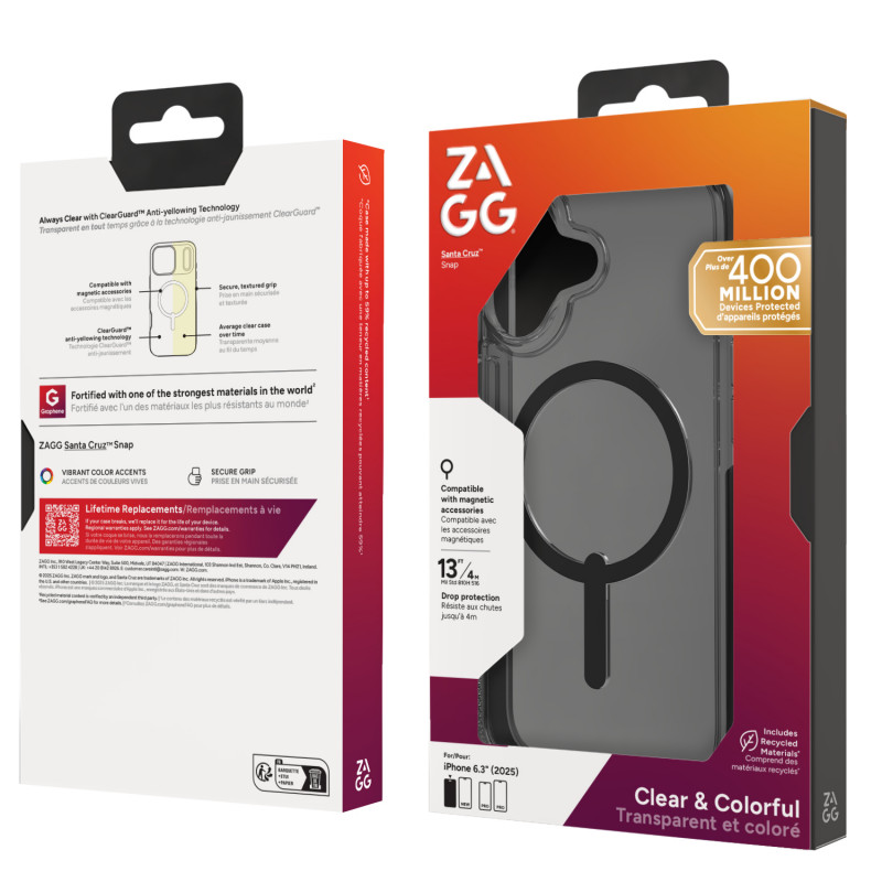 ZAGG Santa Cruz Snap hoesje voor iPhone 17 - middernachtzwart