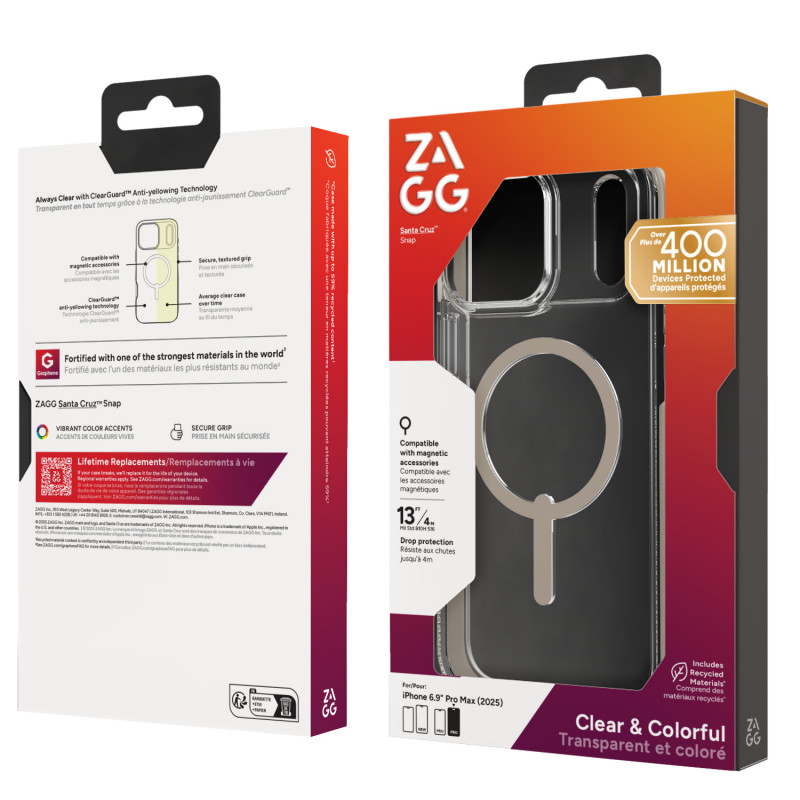 ZAGG Santa Cruz Snap hoesje voor iPhone 17 Pro Max - titanium
