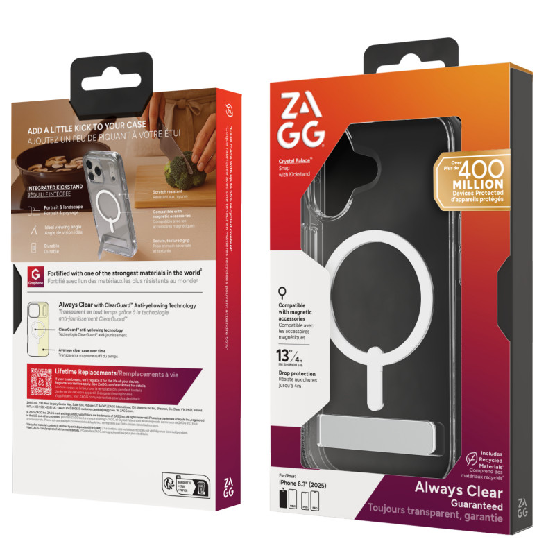 ZAGG Crystal Palace Snap hoesje voor iPhone 13 Pro Max - transparant
