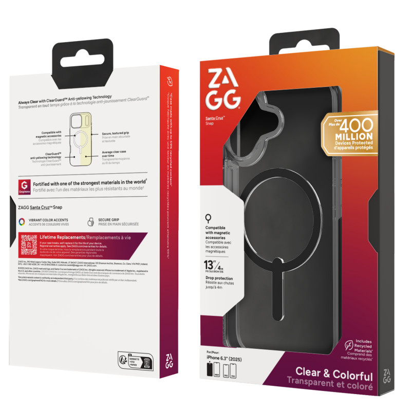 ZAGG Santa Cruz Snap hoesje voor Apple iPhone 17 - zwart