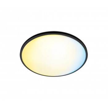 Signify WiZ Super Slim plafondlamp, instelbaar wit & kleur, 14 W, Zwart