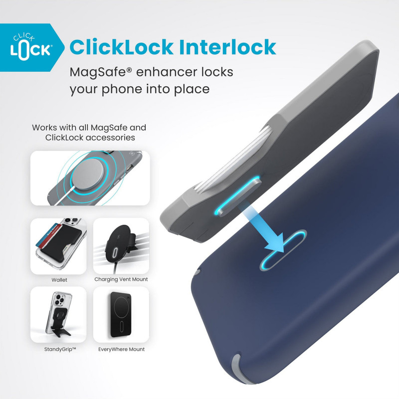 Speck Presidio2 Pro ClickLock & MagSafe hoes voor iPhone 16 Plus - navy
