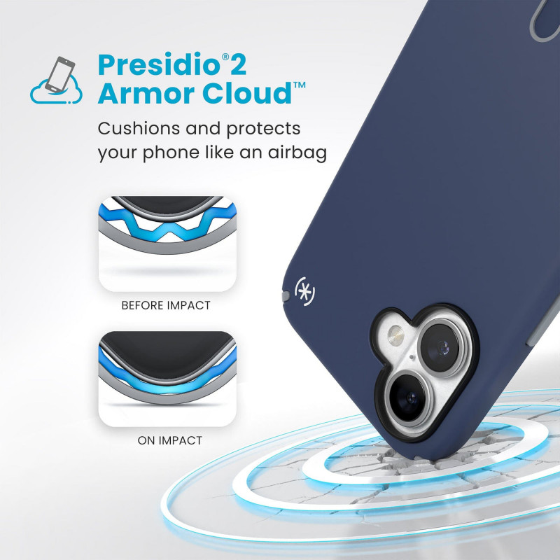 Speck Presidio2 Pro ClickLock & MagSafe hoes voor iPhone 16 Plus - navy