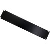 Techly 302013 2U 19-inch rack-blindplaat, staal, zwart