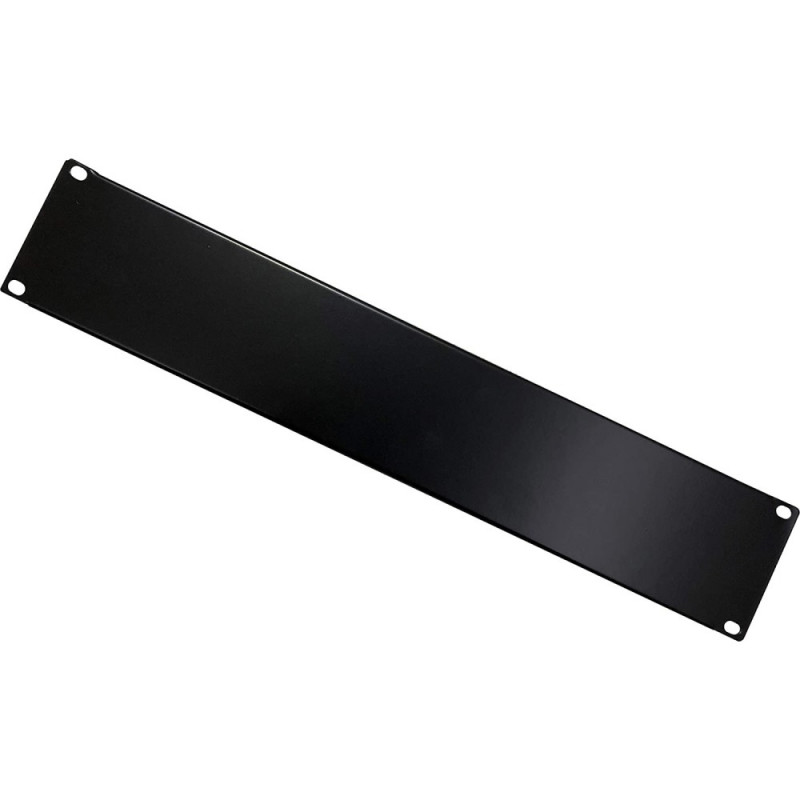 Techly 302013 2U 19-inch rack-blindplaat, staal, zwart