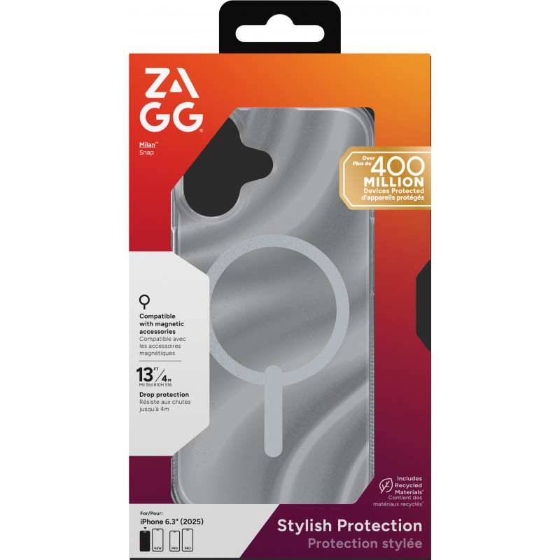 ZAGG Milan Snap hoes voor iPhone 17 - Glitter Swirl