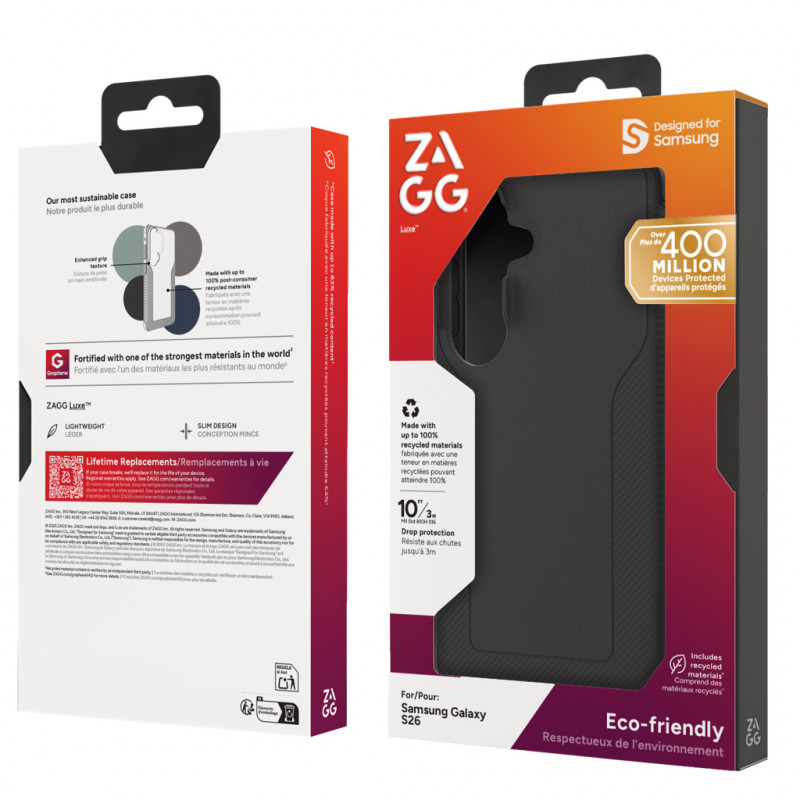 ZAGG Luxe hoesje voor Samsung Galaxy S26, zwart, ZG702321154