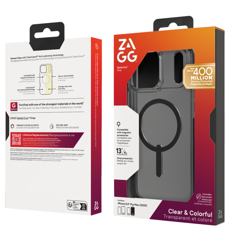 ZAGG Santa Cruz Snap hoes voor iPhone 17 Pro Max - middernachtzwart