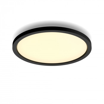 Philips Hue Aurelle ronde paneellamp zwart - slimme LED-plafondlamp, witinstelling, 2200 lm, Bluetooth & Zigbee