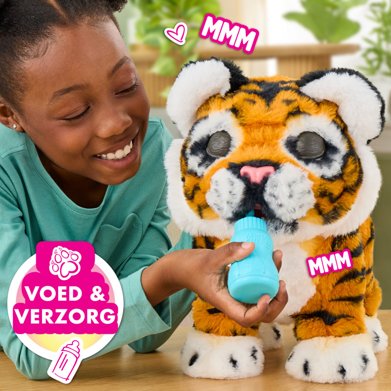 Just Play FurReal Gabby de groeiende en brullende tijger interactief pluchen speelgoed