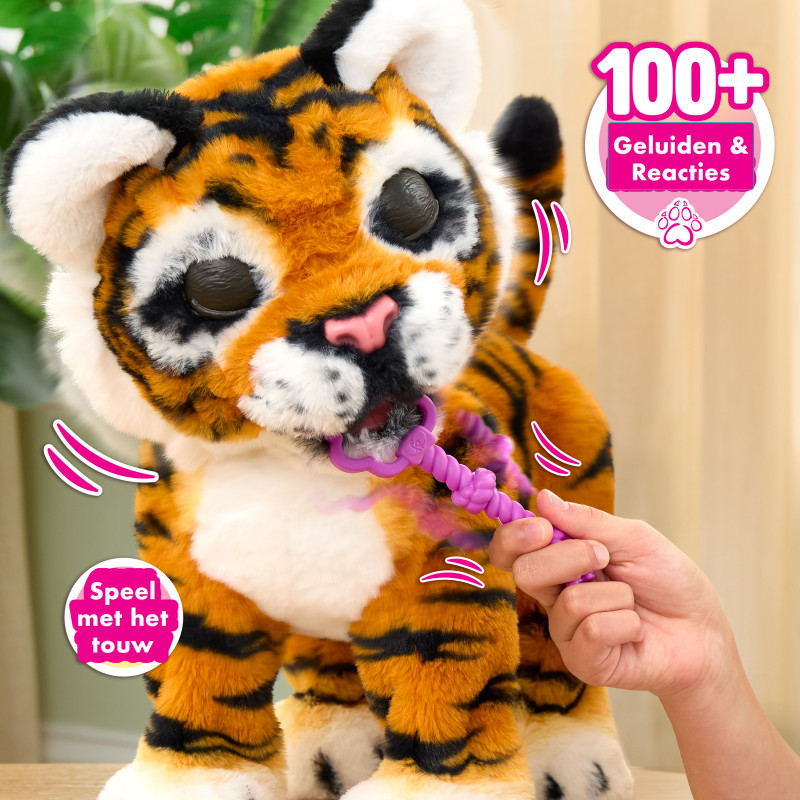 Just Play FurReal Gabby de groeiende en brullende tijger interactief pluchen speelgoed