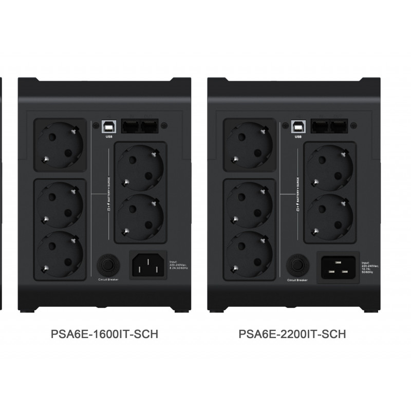 Vertiv PSA6E-2200IT-SCH 2200 VA online dubbelconversie-UPS (rack/tower, 5x C13, 1x C19)