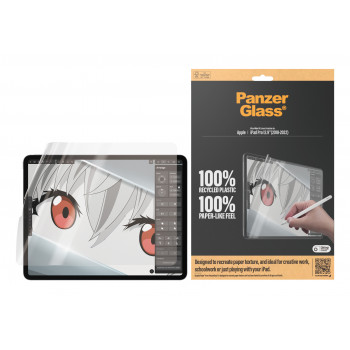 PanzerGlass GraphicPaper displayschermfolie voor iPad Pro 12,9 inch (2018-2022), antireflectie, case-compatibel, antibacterieel