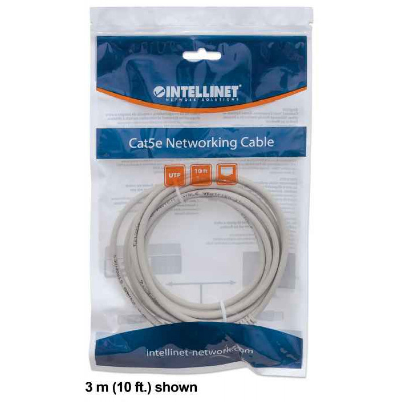 Intellinet Cat6 U/UTP netwerkkabel, 1,5 m, grijs