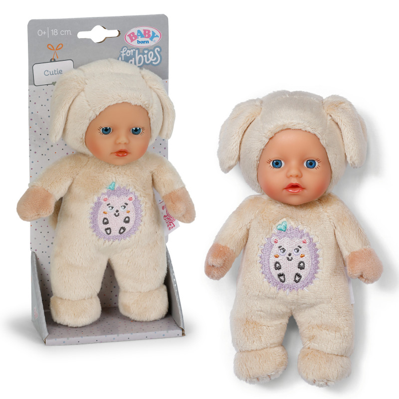 ZAPF CREATION Baby born for babies Cutie 3 assorti 18cm stoffen pop