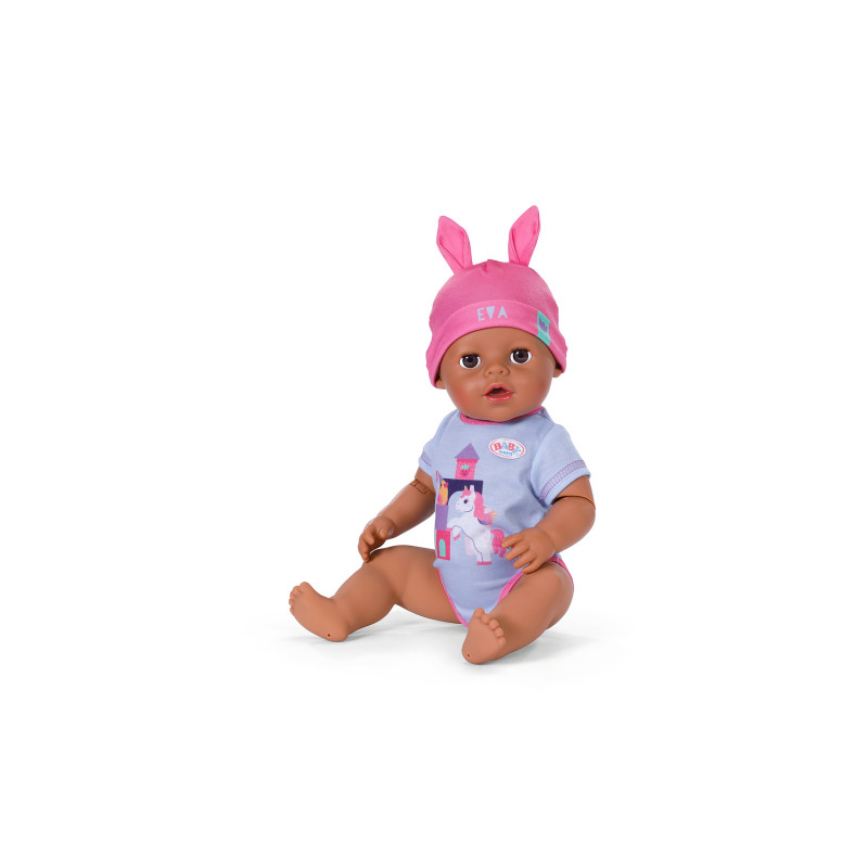 ZAPF CREATION BABY born Eva Click & Play 43cm pop met blond haar en blauwe ogen