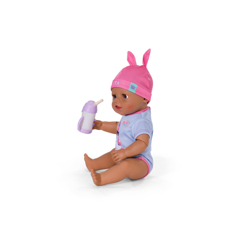 ZAPF CREATION BABY born Eva Click & Play 43cm pop met blond haar en blauwe ogen