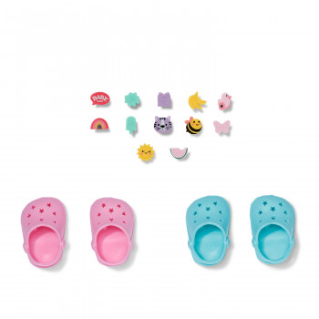 ZAPF CREATION BABY born badschoentjes met pinnen, 2 paar, voor poppen van 43 cm