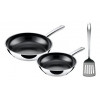 SILIT Talis pannenset met pannenlikker, 20 & 24 cm, RVS/zwart